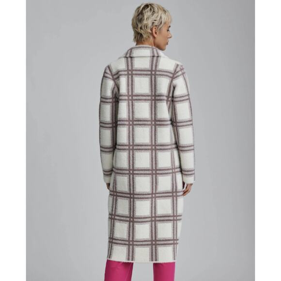 Anthropologie NVLT Plaid Teddy Coatigan Longline Pea Coat Jacket Size XL - Picture 6 of 11